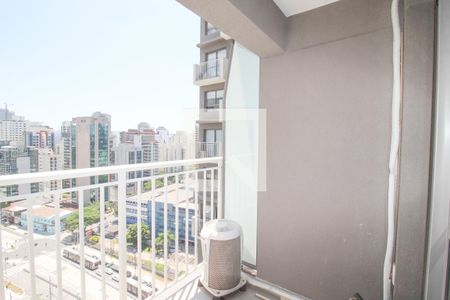 Varanda  de apartamento para alugar com 1 quarto, 27m² em Vila Nova Conceição, São Paulo