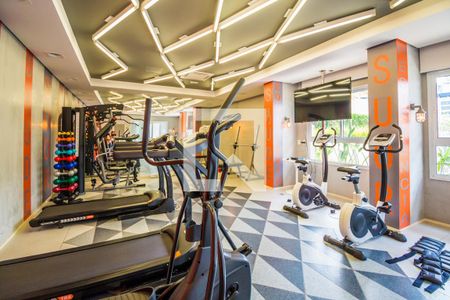 Apartamento para alugar com 48m², 1 quarto e 1 vaga Apartamento para alugar com 48m², 1 quarto e 1 vagaÁrea comum - Academia