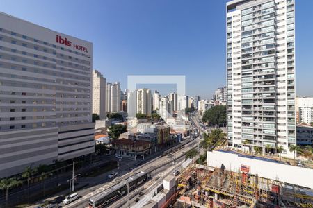 Varanda da Sala de kitnet/studio à venda com 1 quarto, 27m² em Vila Nova Conceição, São Paulo