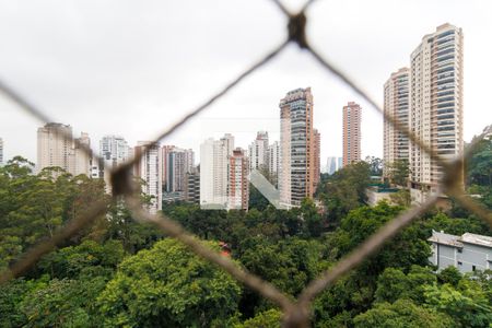 Vista da Varanda da Sala de apartamento à venda com 1 quarto, 40m² em Paraíso do Morumbi, São Paulo