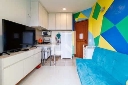 Sala de apartamento à venda com 1 quarto, 40m² em Paraíso do Morumbi, São Paulo