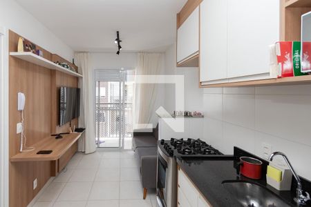 Sala/ Cozinha de apartamento à venda com 1 quarto, 29m² em Jardim Caravelas, São Paulo