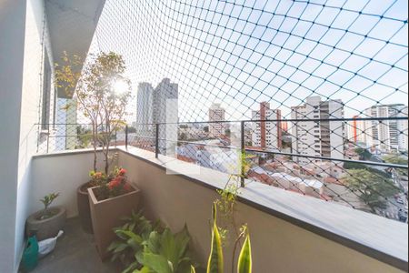 Varanda da Sala de apartamento à venda com 4 quartos, 140m² em Vila Gilda, Santo André