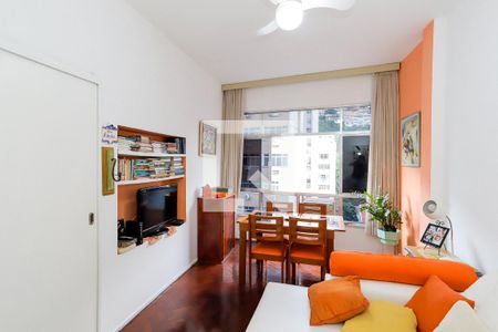 Sala de apartamento à venda com 2 quartos, 72m² em Leme, Rio de Janeiro