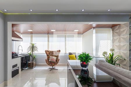 Varanda Gourmet de apartamento à venda com 3 quartos, 138m² em Centro, Santo André