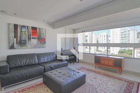 Sala de apartamento para alugar com 3 quartos, 115m² em Funcionários, Belo Horizonte