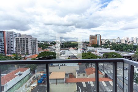 Varanda de kitnet/studio para alugar com 1 quarto, 25m² em Indianópolis, São Paulo