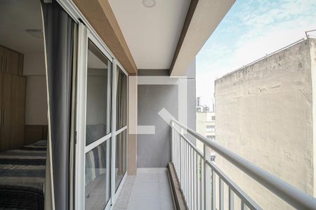 Varanda da Sala de apartamento para alugar com 1 quarto, 27m² em Liberdade, São Paulo