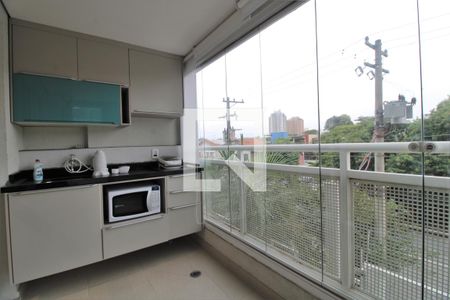 Varanda/Cozinha de apartamento para alugar com 1 quarto, 35m² em Campo Belo, São Paulo