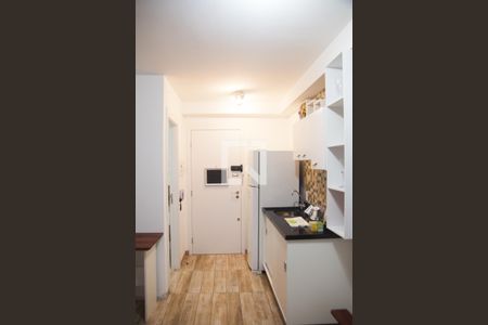 Cozinha de apartamento para alugar com 1 quarto, 27m² em Centro, São Paulo