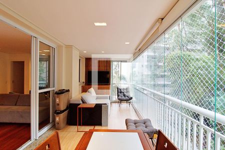 Varanda da Sala de apartamento para alugar com 3 quartos, 138m² em Vila Andrade, São Paulo