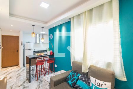 Sala de apartamento para alugar com 2 quartos, 56m² em Vila Guaraciaba, Santo André