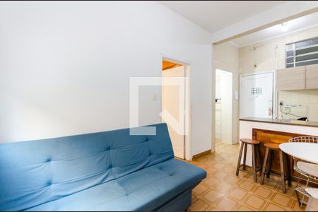 Sala de apartamento para alugar com 1 quarto, 50m² em Embaré, Santos