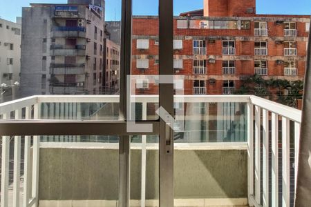 Vista da Varanda da Sala de apartamento para alugar com 1 quarto, 55m² em Parque Enseada, Guarujá
