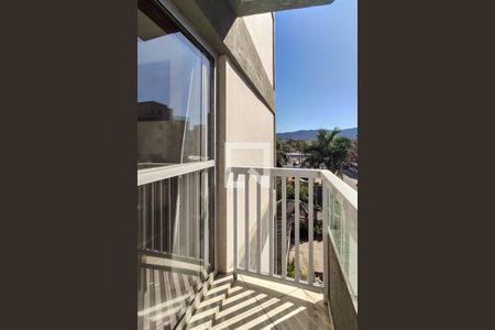 Varanda da Sala de apartamento para alugar com 1 quarto, 55m² em Parque Enseada, Guarujá