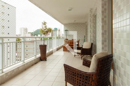 Varanda de apartamento para alugar com 3 quartos, 118m² em Vila Alzira, Guarujá