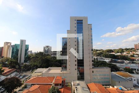 Vista da Sacada da Sala e do Quarto de apartamento para alugar com 1 quarto, 70m² em Cambuí, Campinas