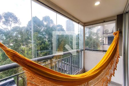 Varanda de kitnet/studio para alugar com 1 quarto, 38m² em Vila Andrade, São Paulo