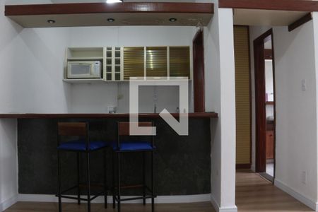 Cozinha de apartamento para alugar com 1 quarto, 35m² em Centro, São Vicente