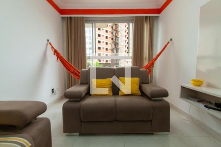 Sala de apartamento para alugar com 3 quartos, 120m² em Balneario Cidade Atlantica, Guarujá