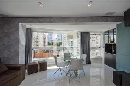 Sala de apartamento à venda com 3 quartos, 104m² em Vila da Serra, Nova Lima