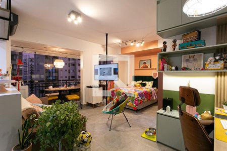 Sala de apartamento para alugar com 1 quarto, 40m² em Vila Regente Feijó, São Paulo