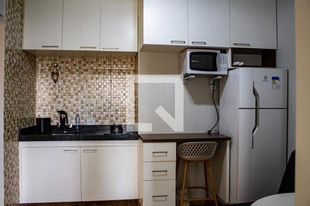 Cozinha de apartamento para alugar com 1 quarto, 27m² em Vila Clementino, São Paulo