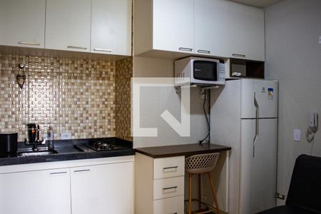 Cozinha de apartamento para alugar com 1 quarto, 27m² em Vila Clementino, São Paulo