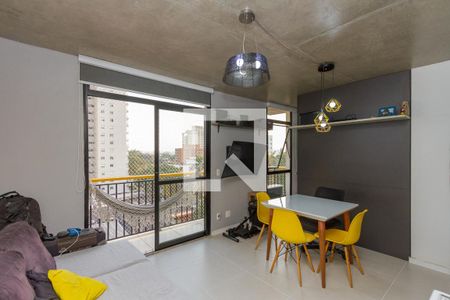 Sala/Cozinha de apartamento à venda com 1 quarto, 32m² em Santo Amaro, São Paulo