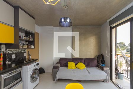 Sala/Cozinha de apartamento à venda com 1 quarto, 32m² em Santo Amaro, São Paulo