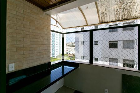 Varanda gourmet de apartamento à venda com 3 quartos, 86m² em Dona Clara, Belo Horizonte