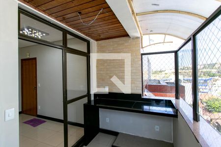 Varanda gourmet de apartamento à venda com 3 quartos, 86m² em Dona Clara, Belo Horizonte