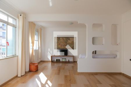 Sala de apartamento para alugar com 1 quarto, 70m² em Ponta da Praia, Santos