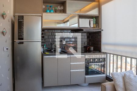 Sala e Cozinha de kitnet/studio para alugar com 1 quarto, 36m² em Bom Retiro, São Paulo