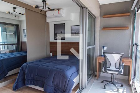 Varanda de kitnet/studio para alugar com 1 quarto, 25m² em Indianópolis, São Paulo