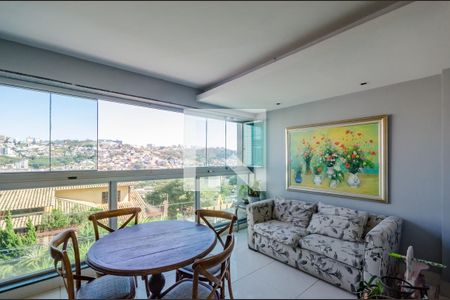 Varanda da Sala de apartamento à venda com 3 quartos, 160m² em Santa Lúcia, Belo Horizonte