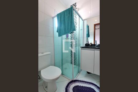 Banheiro da Suíte de apartamento à venda com 2 quartos, 130m² em Vila Valparaiso, Santo André