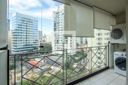 Varanda da Sala de apartamento à venda com 2 quartos, 55m² em Vila Olímpia, São Paulo