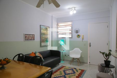 Sala de apartamento para alugar com 1 quarto, 60m² em Gonzaga, Santos