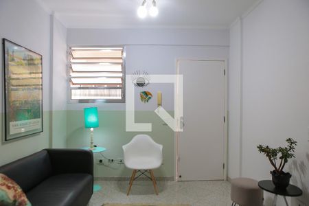 Sala de apartamento para alugar com 1 quarto, 60m² em Gonzaga, Santos