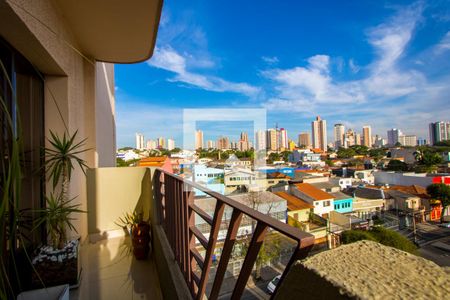 Varanda da sala de apartamento à venda com 3 quartos, 124m² em Vila Marina, Santo André