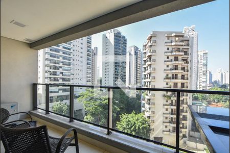 Varanda  de apartamento para alugar com 1 quarto, 42m² em Campo Belo, São Paulo