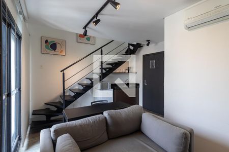 Sala e Cozinha de kitnet/studio para alugar com 1 quarto, 65m² em Vila Olímpia, São Paulo