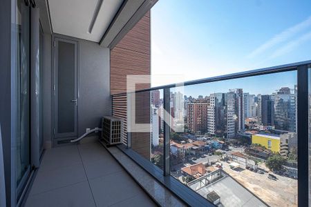 Studio - Varanda de kitnet/studio para alugar com 1 quarto, 30m² em Pinheiros, São Paulo