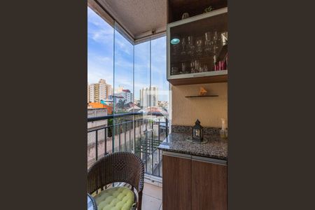 Varanda da Sala de apartamento à venda com 2 quartos, 46m² em Vila Valparaíso, Santo André