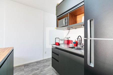 Cozinha de kitnet/studio à venda com 1 quarto, 28m² em Mirandópolis, São Paulo