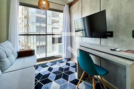 Sala de apartamento para alugar com 1 quarto, 27m² em Vila Nova Conceição, São Paulo