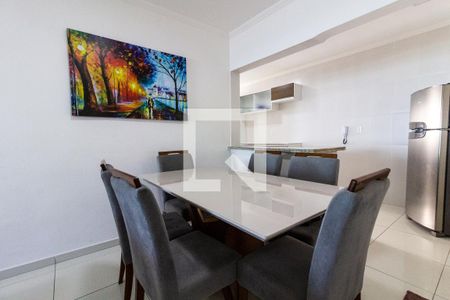 Detalhe da sala de jantar de apartamento para alugar com 2 quartos, 125m² em Caiçara, Praia Grande