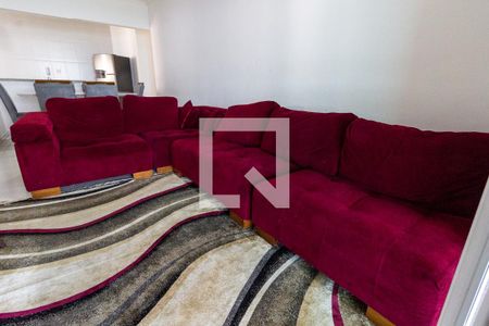 Detalhe da sala de estar de apartamento para alugar com 2 quartos, 125m² em Caiçara, Praia Grande