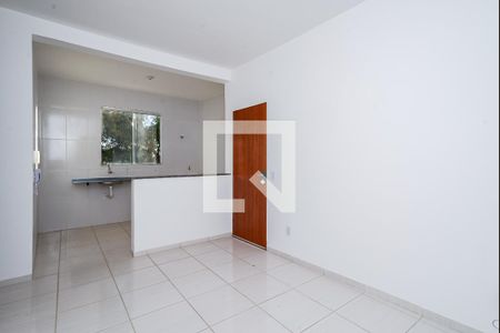 Sala/Cozinha de apartamento para alugar com 2 quartos, 48m² em Bom Sossego, Ribeirão das Neves